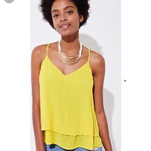 Loft tiered strappy tank NWT
